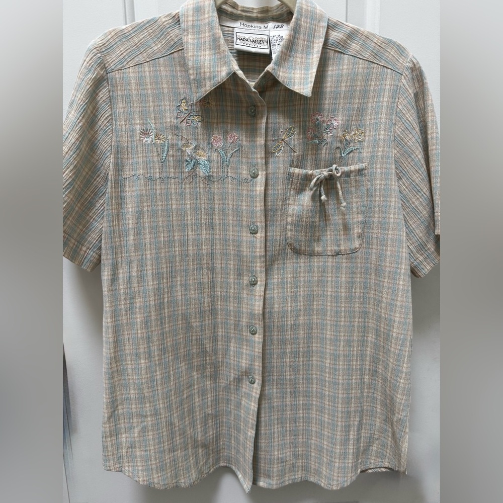 Pastel Plaid Button Down Shirt